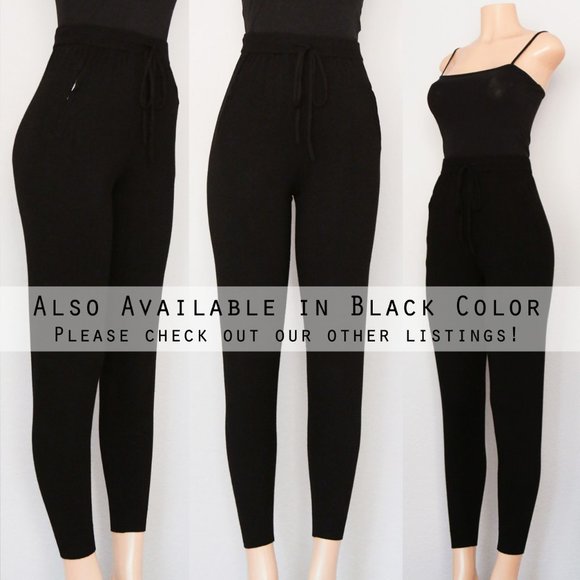 NEW Comune Glendwood Zip Pockets High Waist Soft Knit Jogger Pants Charcoal $84 - Picture 13 of 13